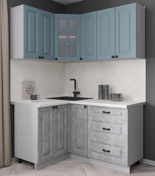 Кухонный гарнитур Интерлиния Мила Деко 1.2x1.5