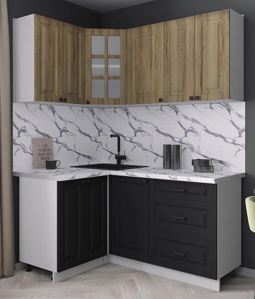 Кухонный гарнитур Интерлиния Мила Деко 1.2x1.6