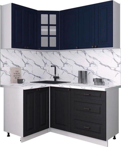 Кухонный гарнитур Интерлиния Мила Деко 1.2x1.6 - фото