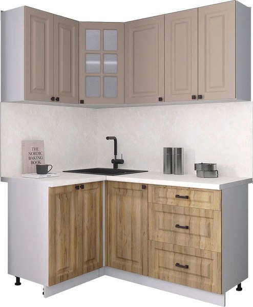 Кухонный гарнитур Интерлиния Мила Деко 1.2x1.6 - фото