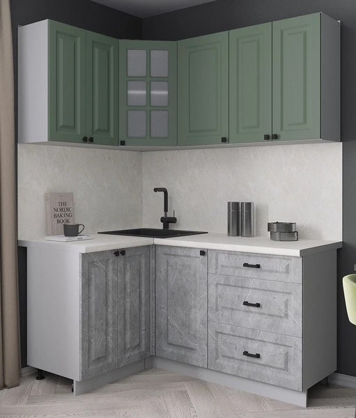 Кухонный гарнитур Интерлиния Мила Деко 1.2x1.6