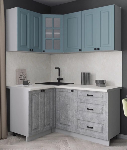 Кухонный гарнитур Интерлиния Мила Деко 1.2x1.6