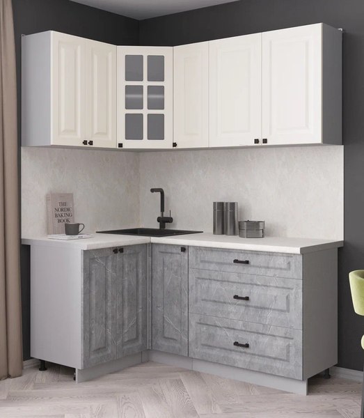 Кухонный гарнитур Интерлиния Мила Деко 1.2x1.7