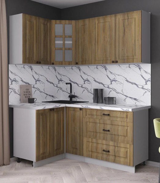 Кухонный гарнитур Интерлиния Мила Деко 1.2x1.7