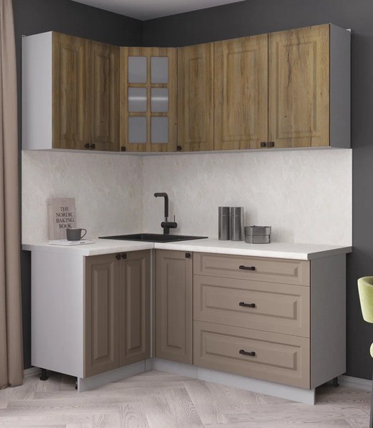 Кухонный гарнитур Интерлиния Мила Деко 1.2x1.7