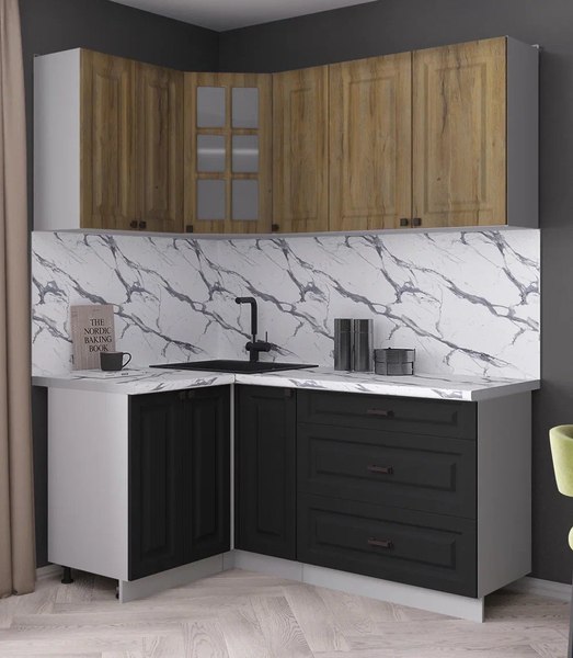 Кухонный гарнитур Интерлиния Мила Деко 1.2x1.7