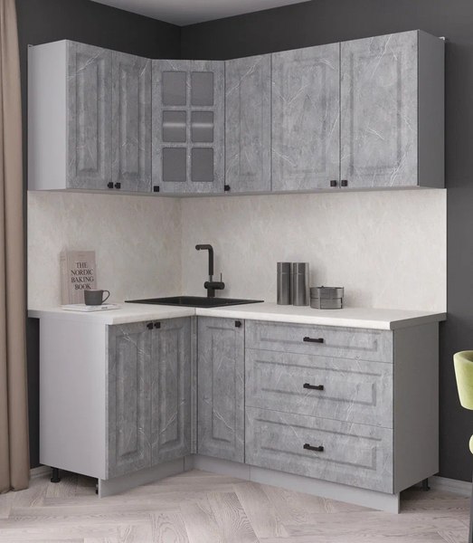 Кухонный гарнитур Интерлиния Мила Деко 1.2x1.7