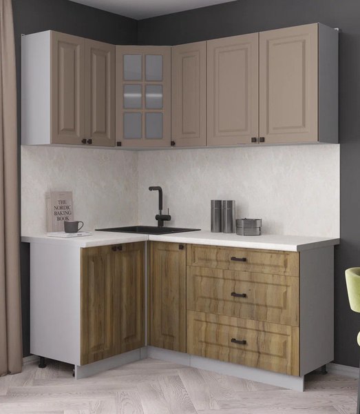 Кухонный гарнитур Интерлиния Мила Деко 1.2x1.7