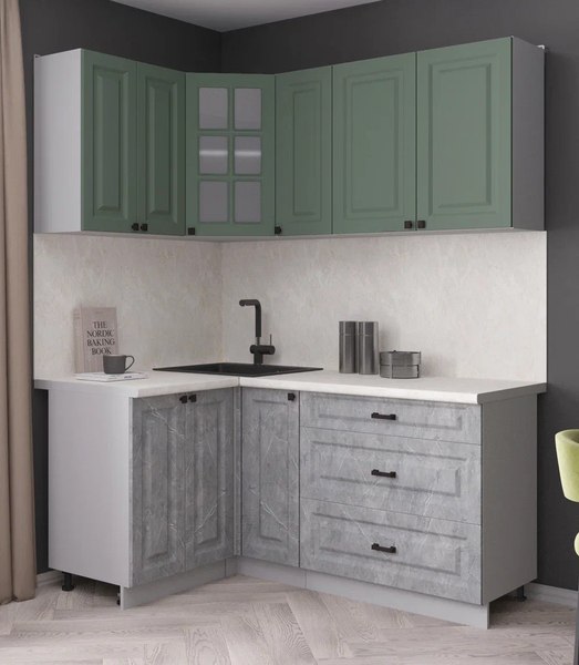 Кухонный гарнитур Интерлиния Мила Деко 1.2x1.7