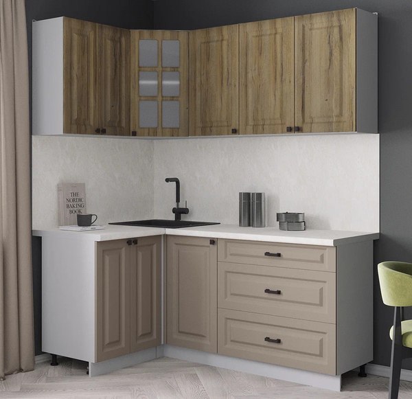 Кухонный гарнитур Интерлиния Мила Деко 1.2x1.8