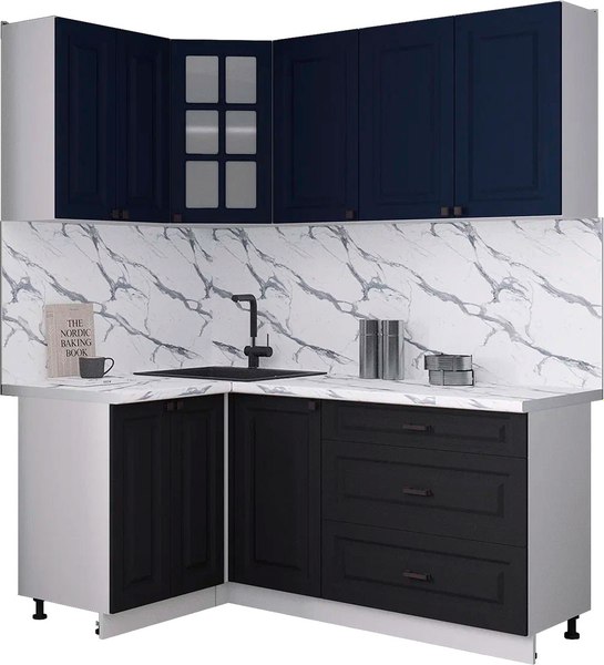 Кухонный гарнитур Интерлиния Мила Деко 1.2x1.8 - фото