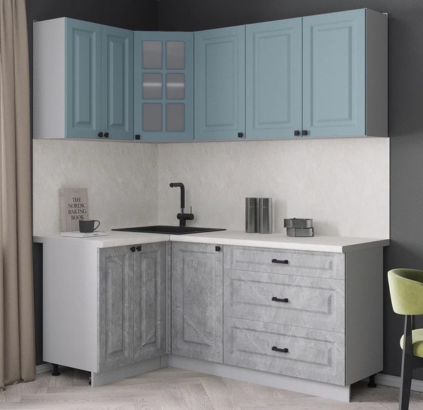 Кухонный гарнитур Интерлиния Мила Деко 1.2x1.8