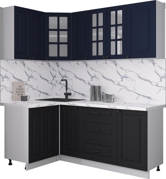 Кухонный гарнитур Интерлиния Мила Деко 1.2x1.9 - фото