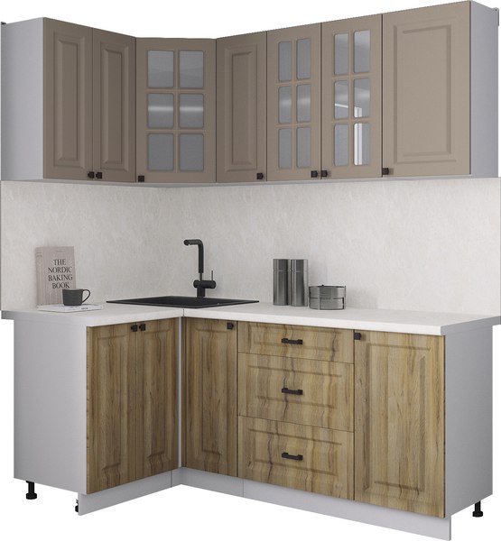 Кухонный гарнитур Интерлиния Мила Деко 1.2x1.9 - фото