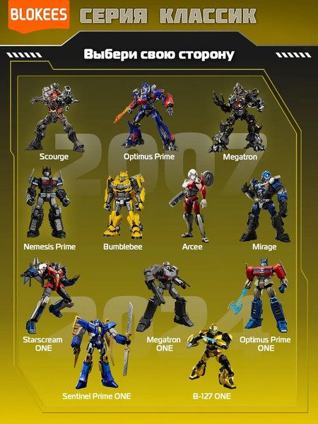 Конструктор Blokees Трансформеры. Classic Class. Бамблби / 67322