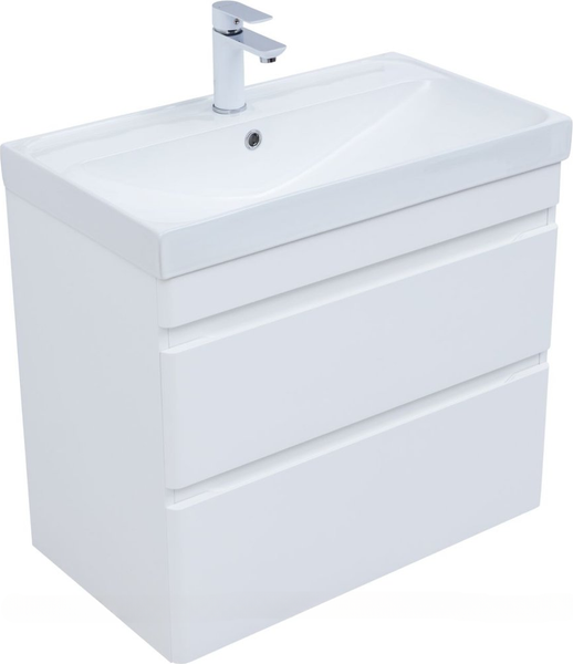 Тумба под умывальник Aquanet Слим 80 2ящ / 346049 - фото