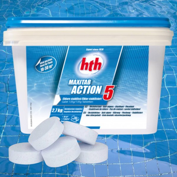 Средство для бассейна дезинфицирующее HTH Maxitab Action 5 5в1