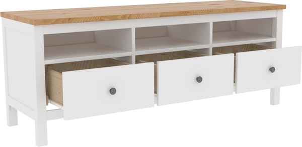 Тумба ММЦ Кантри 03 ТВ (белый лак/браун)