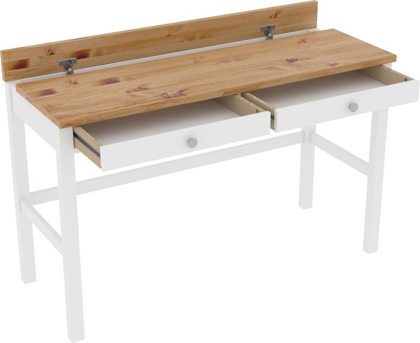 Письменный стол ММЦ Кантри 02 (белый лак/браун)