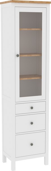 Шкаф-пенал с витриной ММЦ Кантри 13 - фото