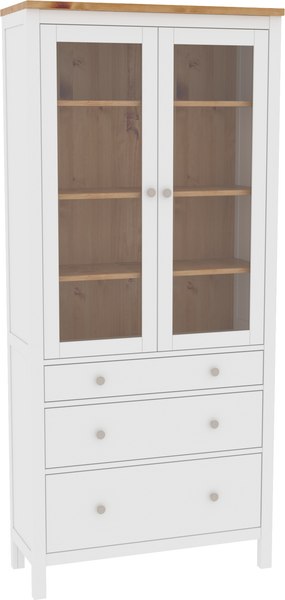 Шкаф с витриной ММЦ Кантри 23 - фото