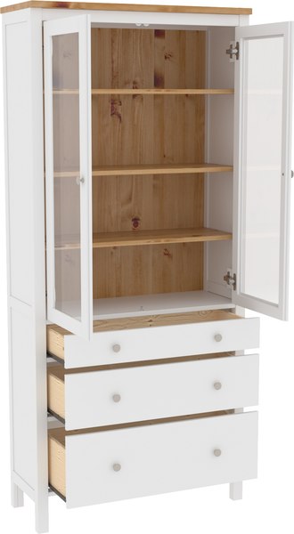 Шкаф с витриной ММЦ Кантри 23