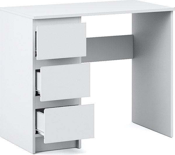 Письменный стол Империал Оникс Вайт 3 ящика
