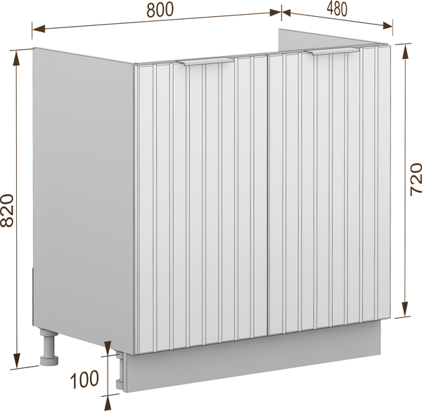 Шкаф под мойку Arvento Корнелия Анта-плюс НШ80м