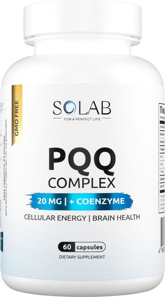 Комплексная пищевая добавка SOLAB PQQ 20мг + Коэнзим Q10 - фото