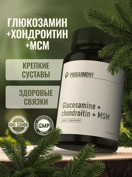 Комплексная пищевая добавка Progarmony Глюкозамин Хондроитин MSM