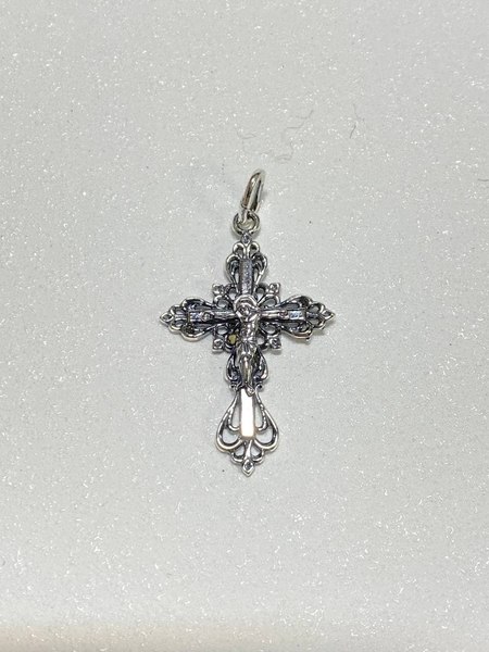 Подвеска Wolves Ажурный нательный крестик серебрение 1390