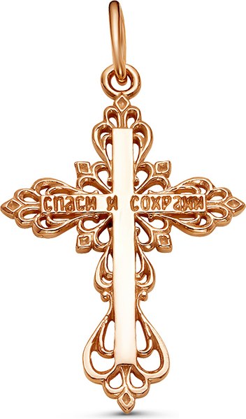 Подвеска Wolves Ажурный нательный крестик золочение 1391