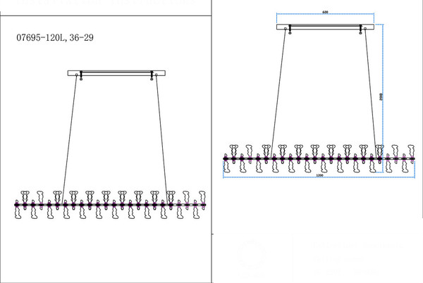 Люстра Kinklight Мару 07695-120L.36-29