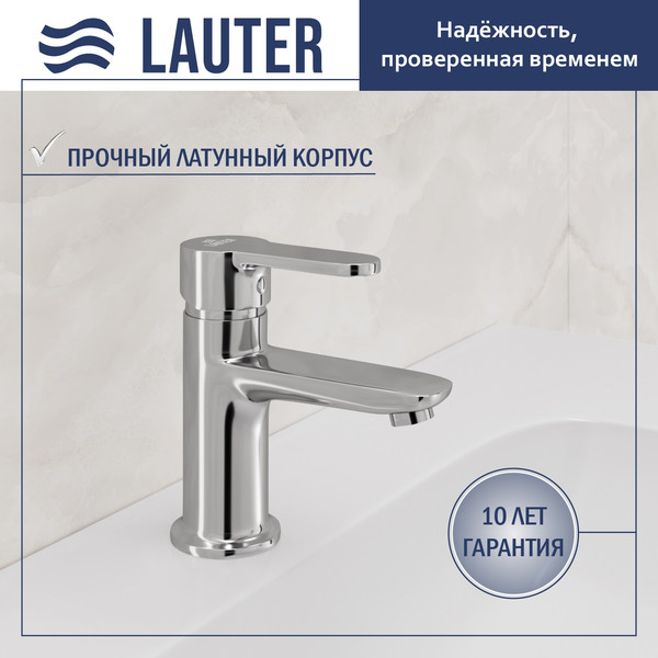 Умывальник со смесителем Lauter 21887B + Jet 21AM12361 с сифоном 21635CH