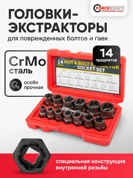 Набор экстракторов ForceKraft FK-1321S