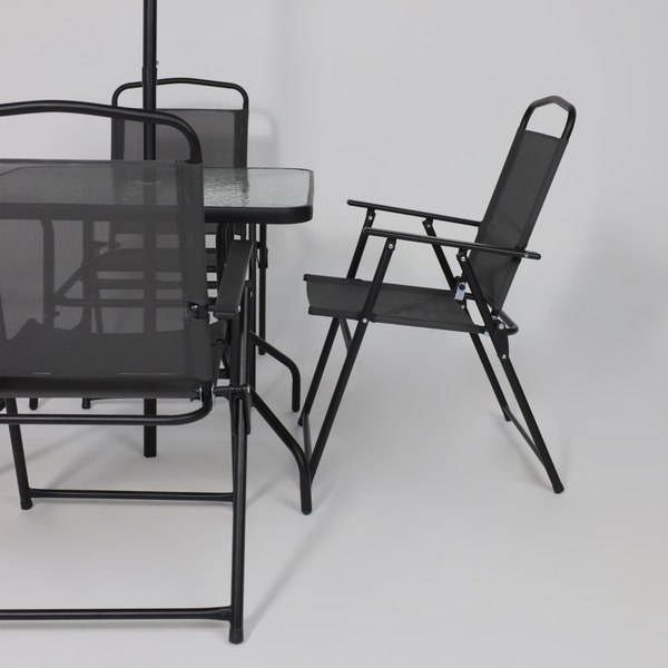 Комплект садовой мебели AksHome Picnic (серый/черный)