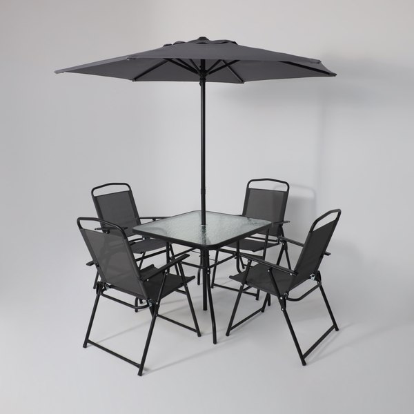 Комплект садовой мебели AksHome Picnic (серый/черный)