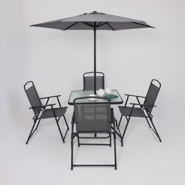Комплект садовой мебели AksHome Picnic (серый/черный)