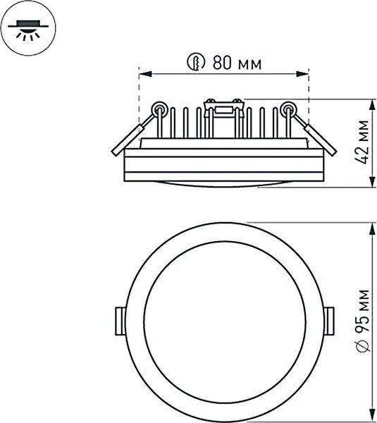 Точечный светильник Arlight LTD-95SOL-10W Warm White / 017985