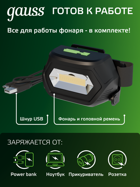 Фонарь Gauss GFL409 / GF409