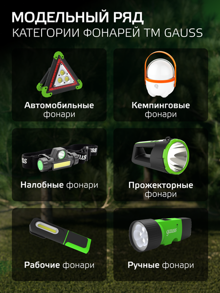Фонарь Gauss GFL409 / GF409