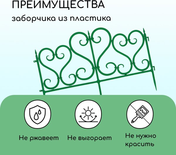 Изгородь декоративная Мастер Сад 32x300см 6 секций / 2152308