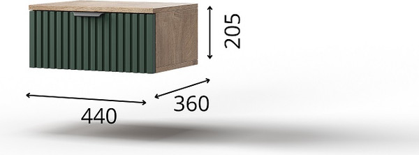 Прикроватная тумба Мебель-КМК 1Я Герта КМК 0979.19