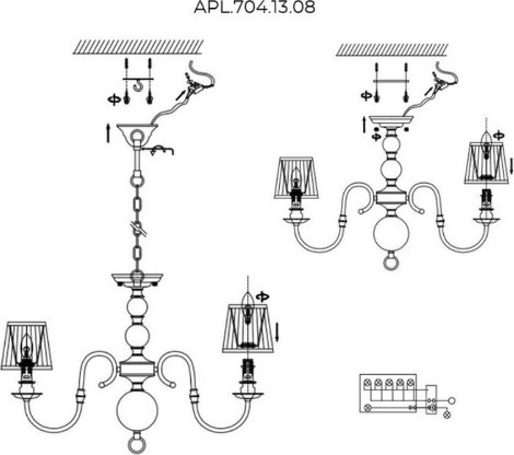 Люстра Aployt APL.704.13.08