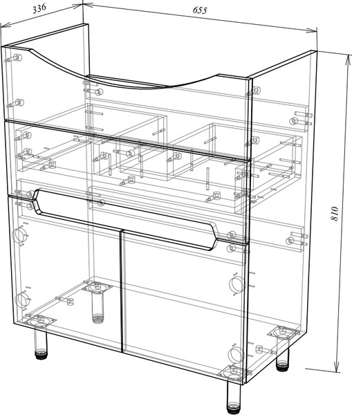 Тумба под умывальник Garda Marko-73 70 / 04.73.700