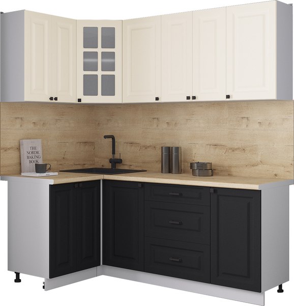 Кухонный гарнитур Интерлиния Мила Деко 1.2x2.0 - фото