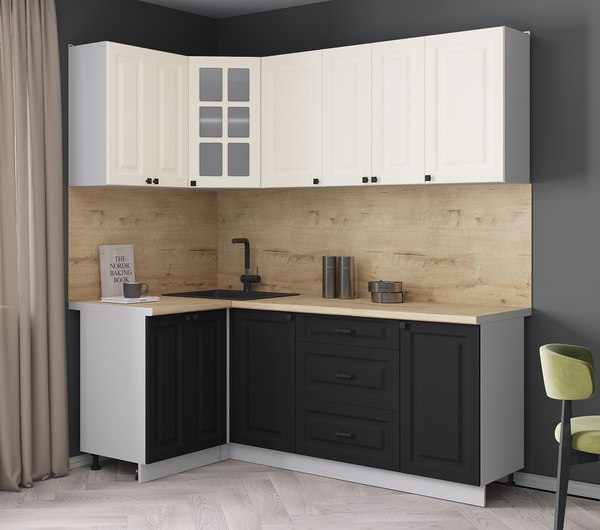 Кухонный гарнитур Интерлиния Мила Деко 1.2x2.0