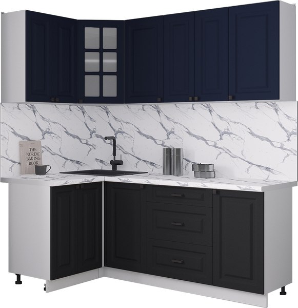 Кухонный гарнитур Интерлиния Мила Деко 1.2x2.0 - фото