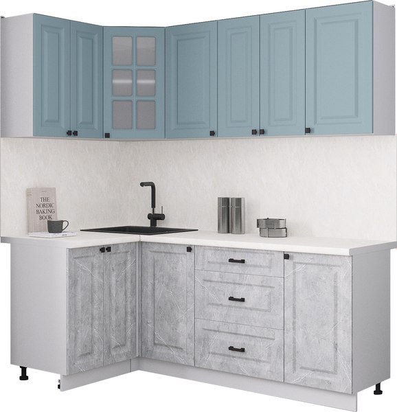 Кухонный гарнитур Интерлиния Мила Деко 1.2x2.0 - фото