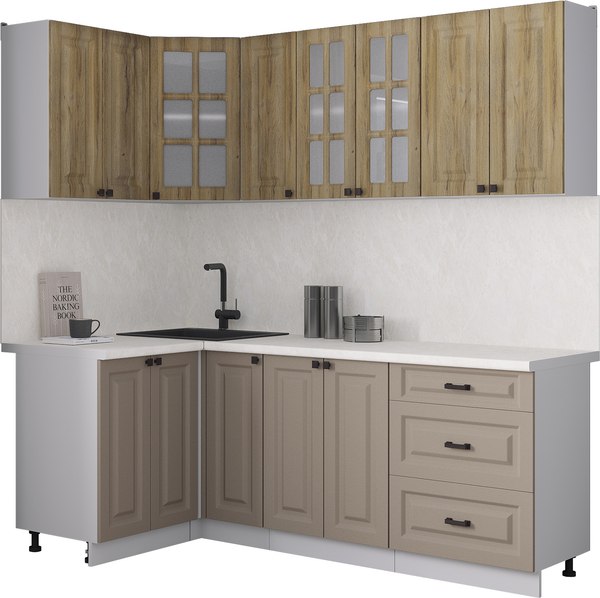 Кухонный гарнитур Интерлиния Мила Деко 1.2x2.1 - фото